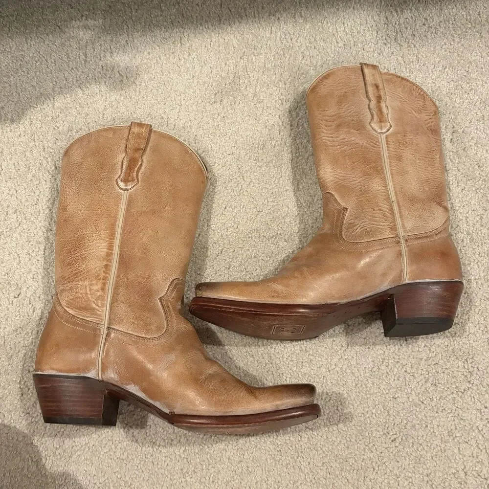 EUC Cleo + Wolf Women's Ivy Western Boot BCWSP22L1 Tan Sz 9.5 Cowgirl Rodeo